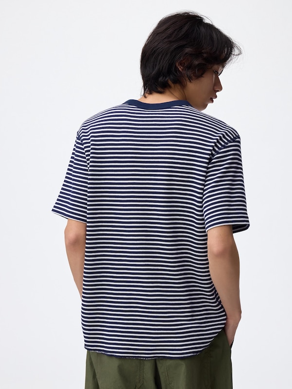 ドライワッフルT(ボーダー)