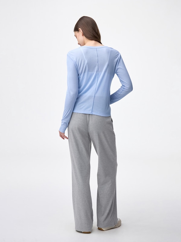 リブイージーパンツ+EC(丈長め76.0cm)