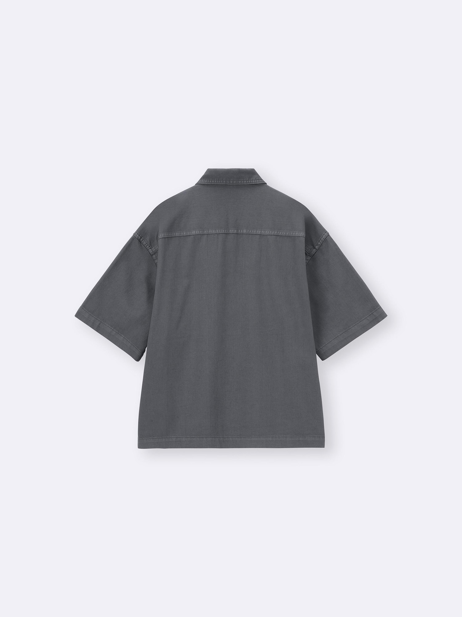 GU公式 | ボクシーワークシャツ(5分袖)(メンズ)