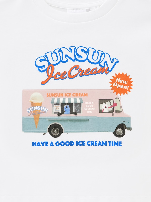 KIDS(男女兼用)グラフィッククロップドT パペットスンスン