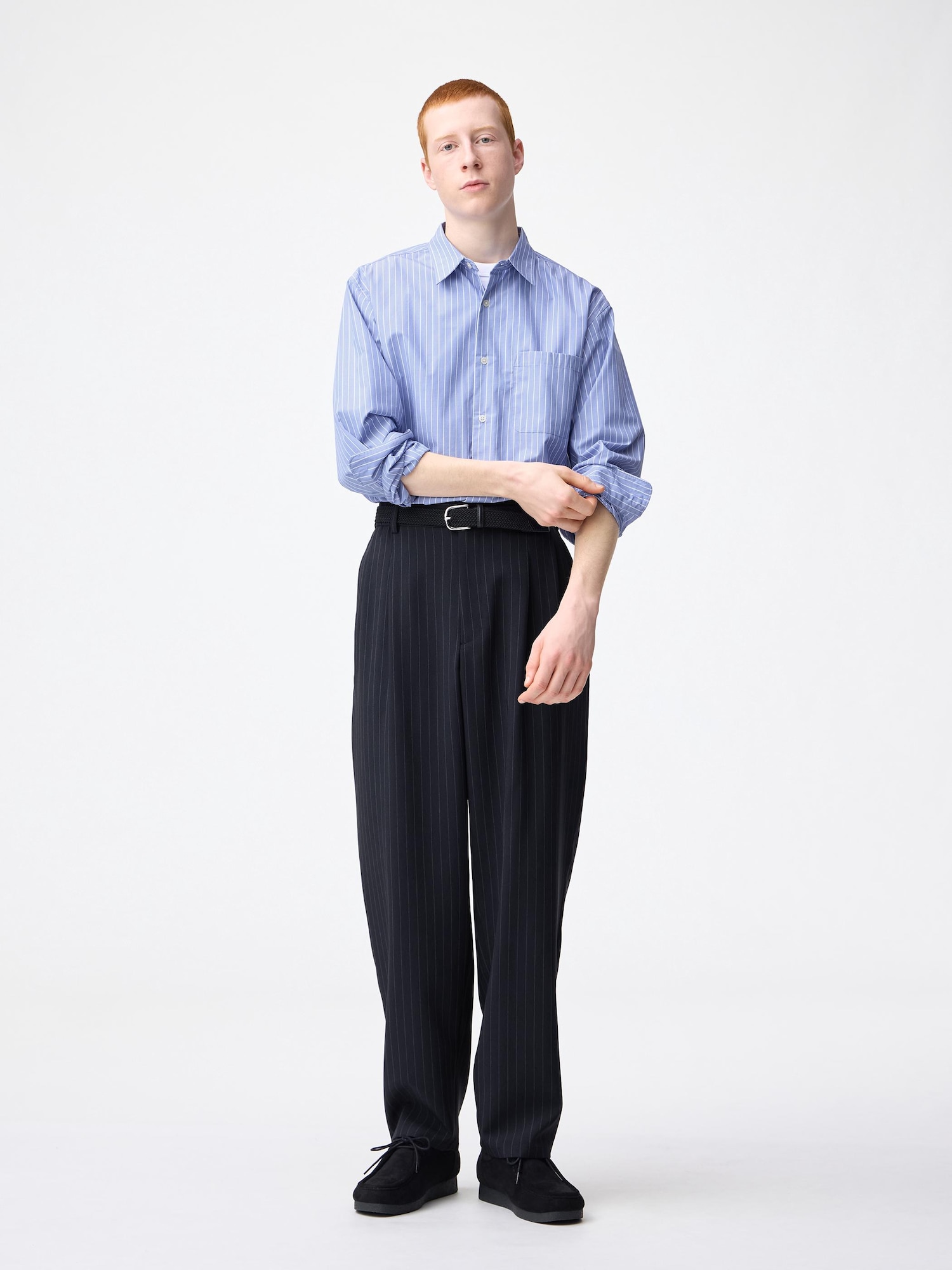 GU公式 | キャロットスラックス(ストライプ)+EC(丈長め78.5cm)