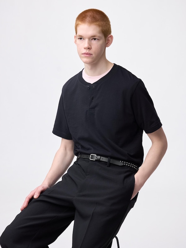 レザーダブルラインスタッズベルト