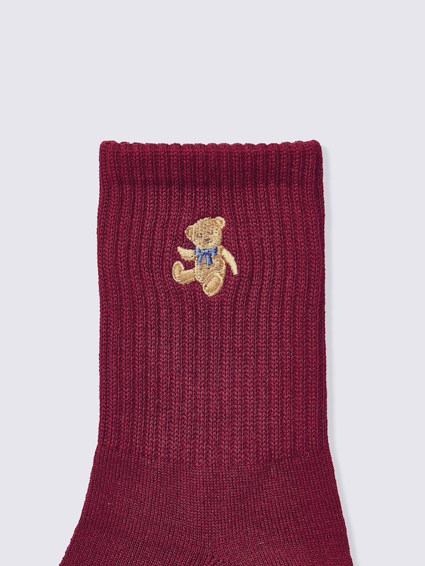 KIDSソックス2P(刺繍/柄)PF
