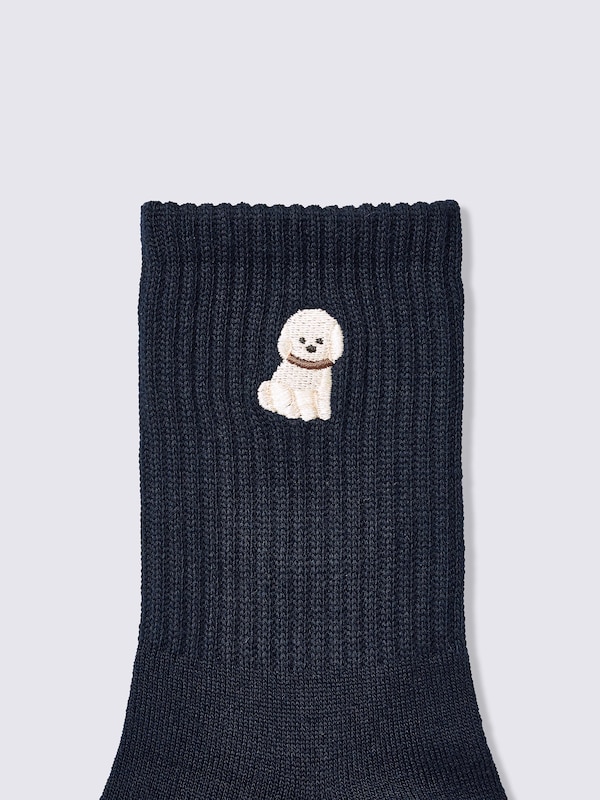 KIDSソックス2P(刺繍/柄)PF