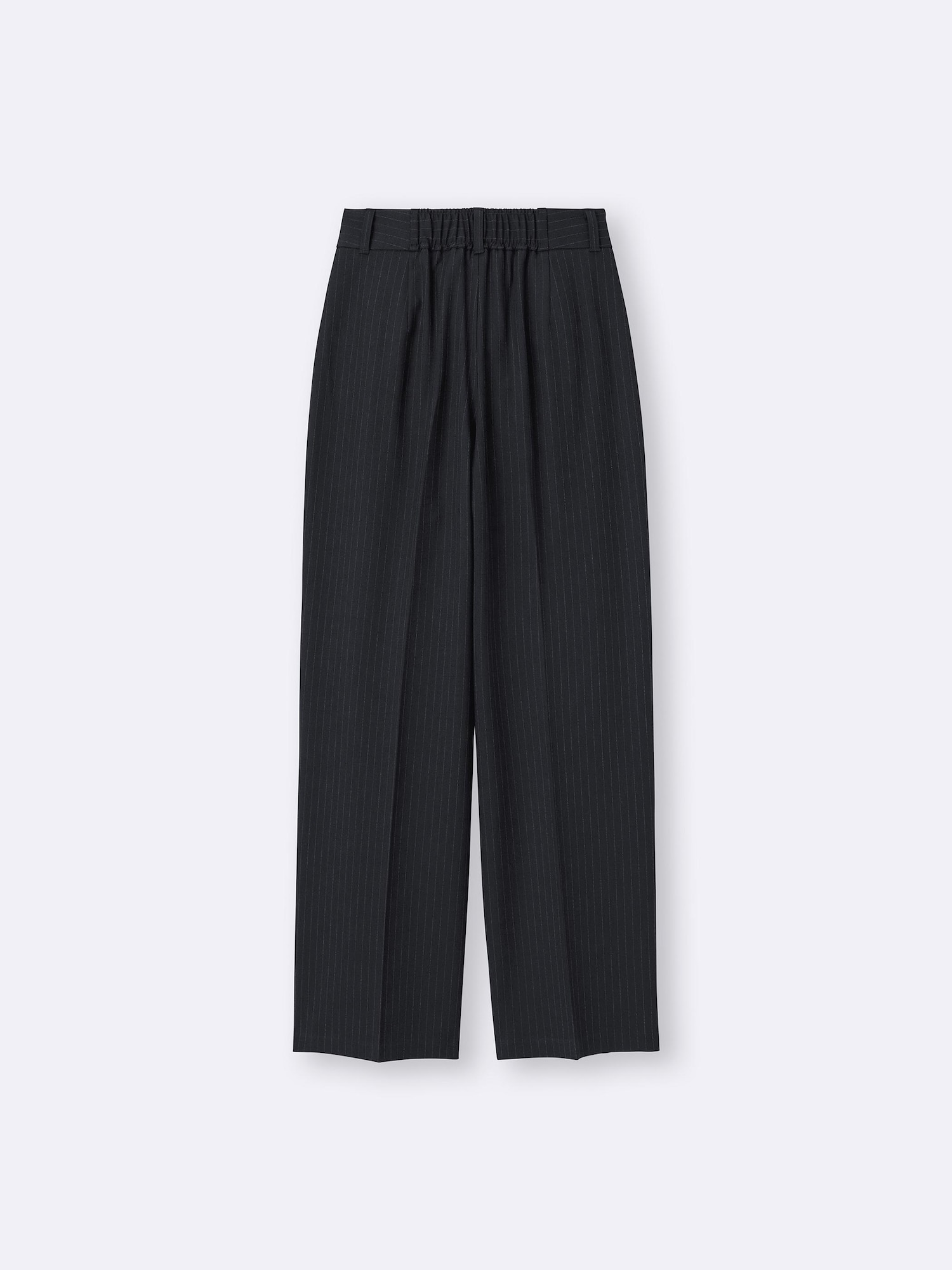 GU公式 | タックワイドパンツ(ストライプ)+EC(丈長め80.0cm)(レディース)