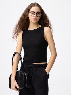 ボートネックニットタンクトップQ+EC