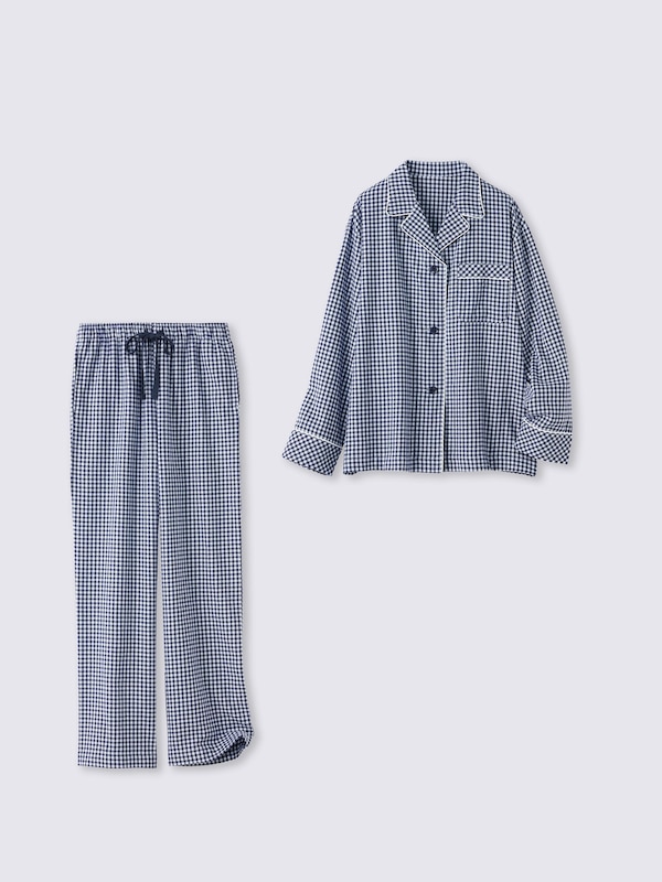フランネルパジャマ(長袖&ロングパンツ)(ギンガム)CZ(レギュラーフィット)
