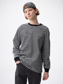 ヘビーウェイトクルーネックT(ボーダー)