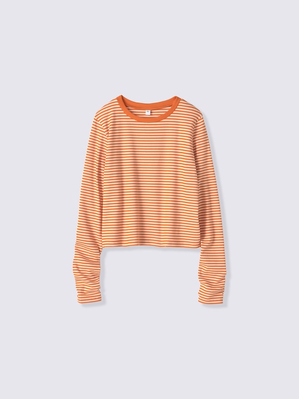 TEENリブクロップドボーダーT JRUL