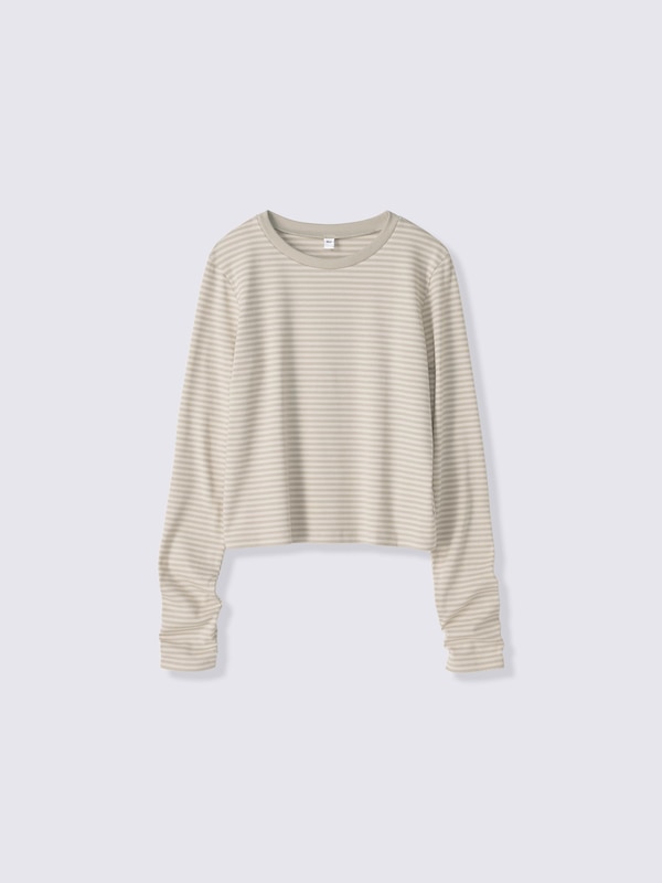 TEENリブクロップドボーダーT JRUL