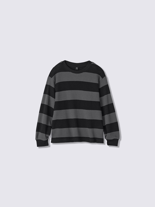KIDSワッフルボーダーT(長袖)UL