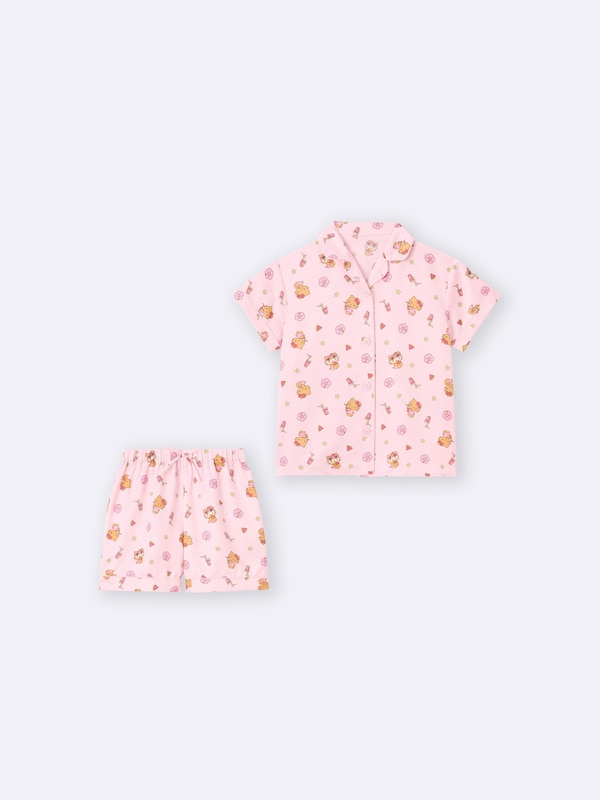 GIRLSサテンパジャマ(半袖&ショートパンツ) Sanrio characters