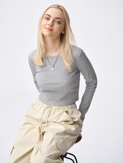 リブクロップドT(長袖)