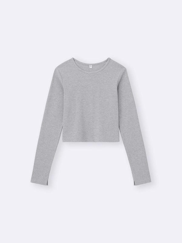 リブクロップドT(長袖)