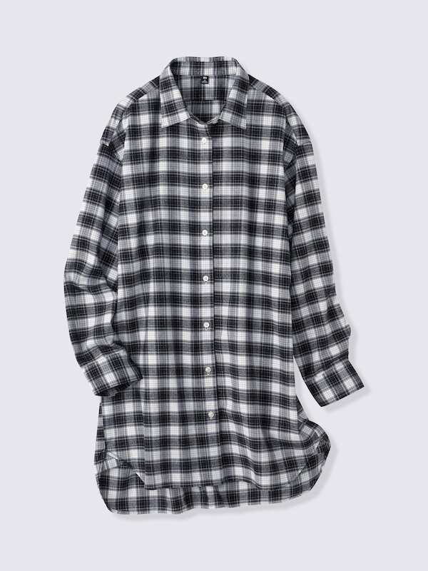 フランネルチェックミニシャツワンピース PF