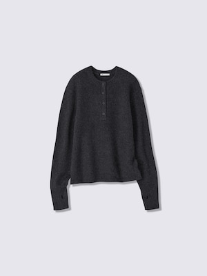 TEENパフィータッチニットヘンリーネックセーターJR UL