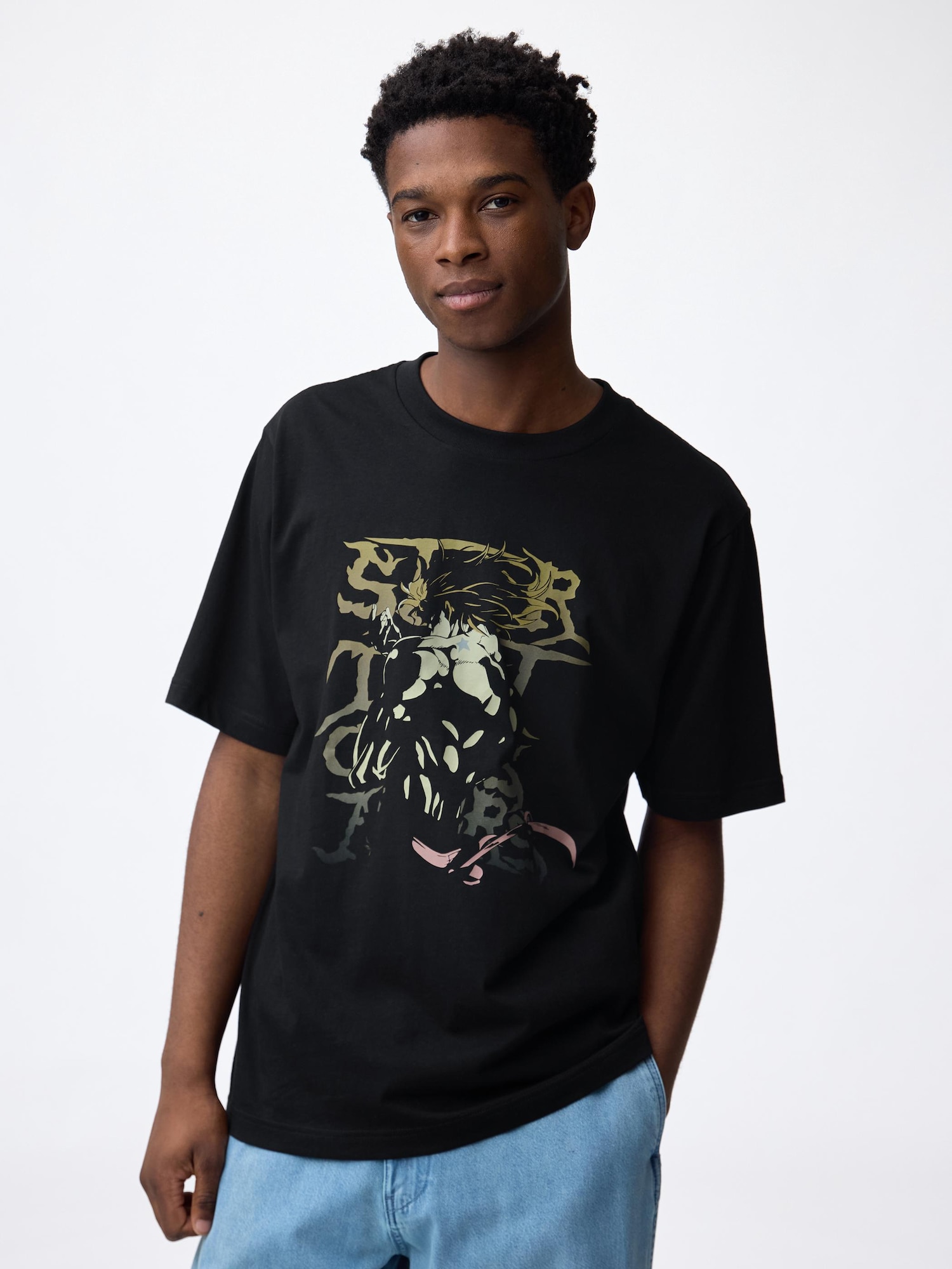 JOJOTシャツ S 黒 GU公式 | グラフィックT ジョジョの奇妙な冒険3(ユニセックス)