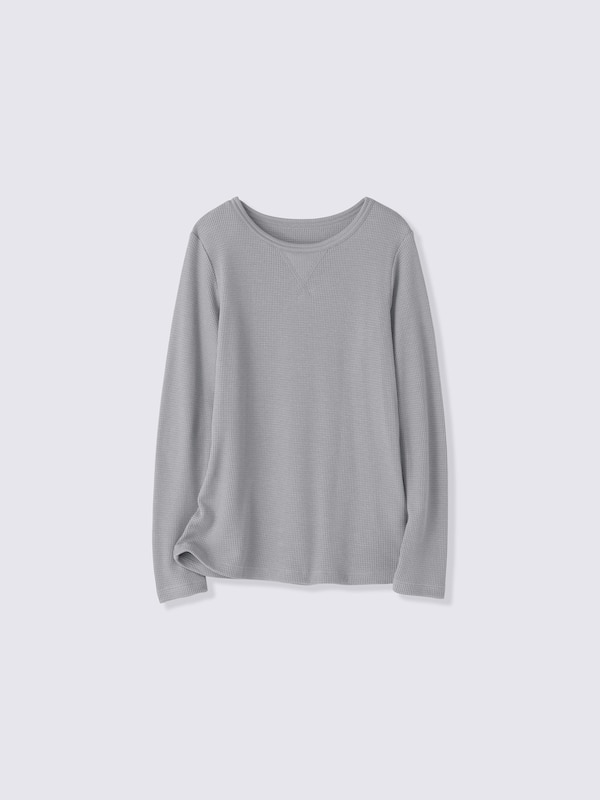 KIDSウォームワッフルクルーネックT(長袖)UL