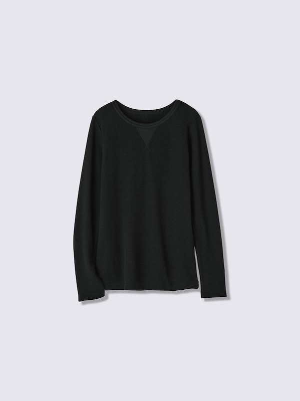 KIDSウォームワッフルクルーネックT(長袖)UL