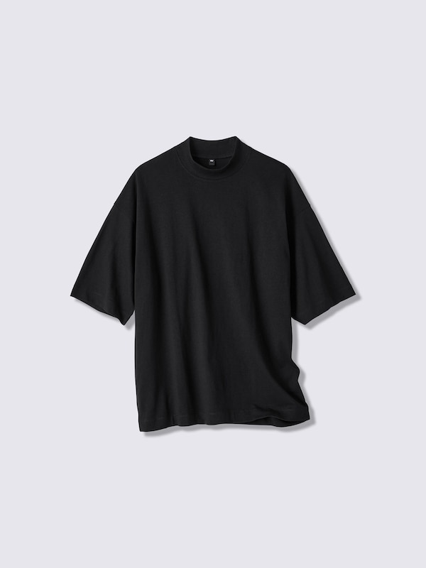 オーバーサイズモックネックT(5分袖)ST