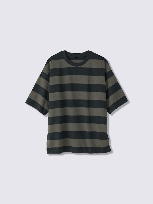 コットンボクシーT(5分袖)(ボーダー)PF