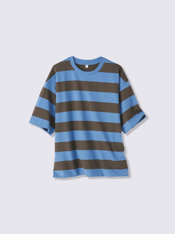 コットンボクシーT(5分袖)(ボーダー)PF