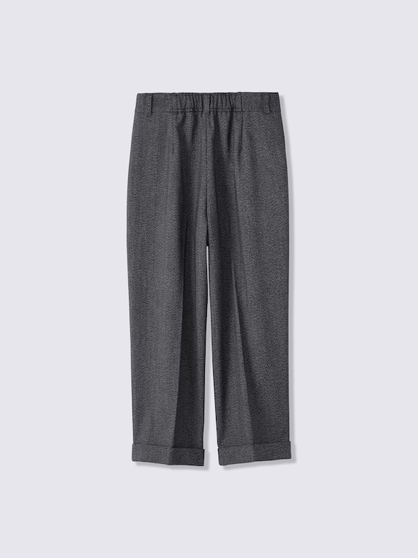 タックテーパードパンツ(ツイーディー)MN(丈短め)