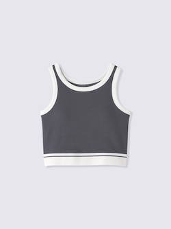 GIRLSブラフィールプチリブクロップドタンクトップ(スポーツ)