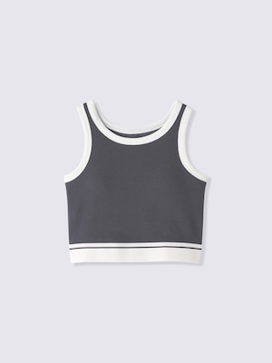 GIRLSブラフィールプチリブクロップドタンクトップ(スポーツ)