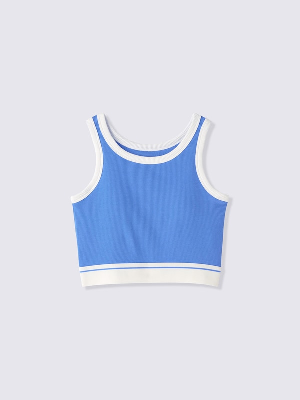 GIRLSブラフィールプチリブクロップドタンクトップ(スポーツ)