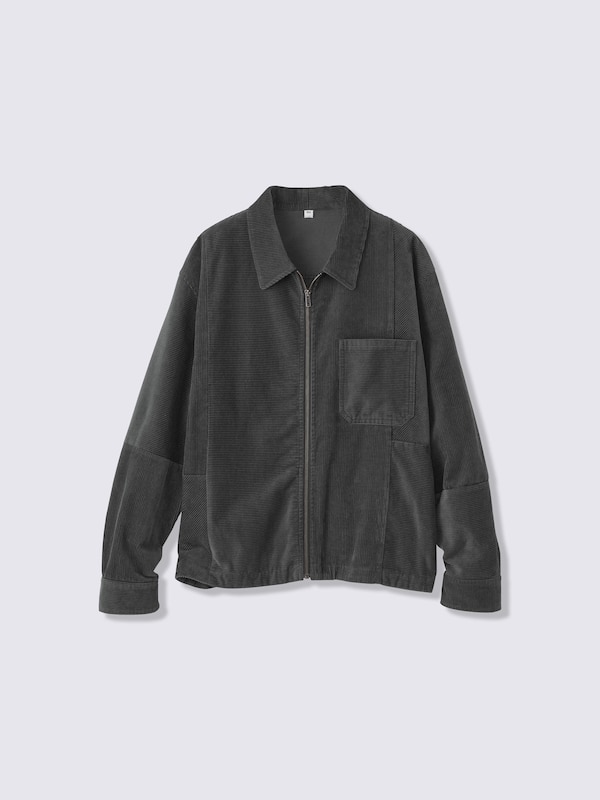 コーデュロイジップアップシャツジャケット