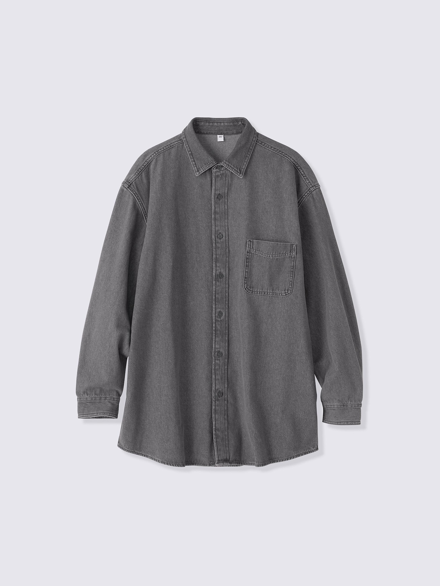 GU公式 | デニムオーバーサイズシャツ PF(ユニセックス)
