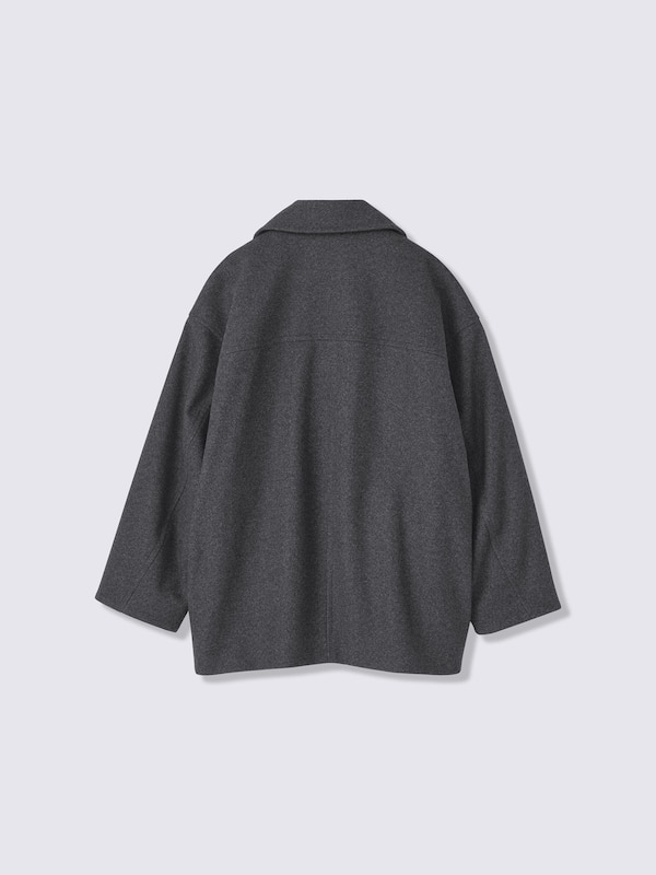 コージーメルトンコクーンピーコートCL（スーパーオーバーサイズフィット）