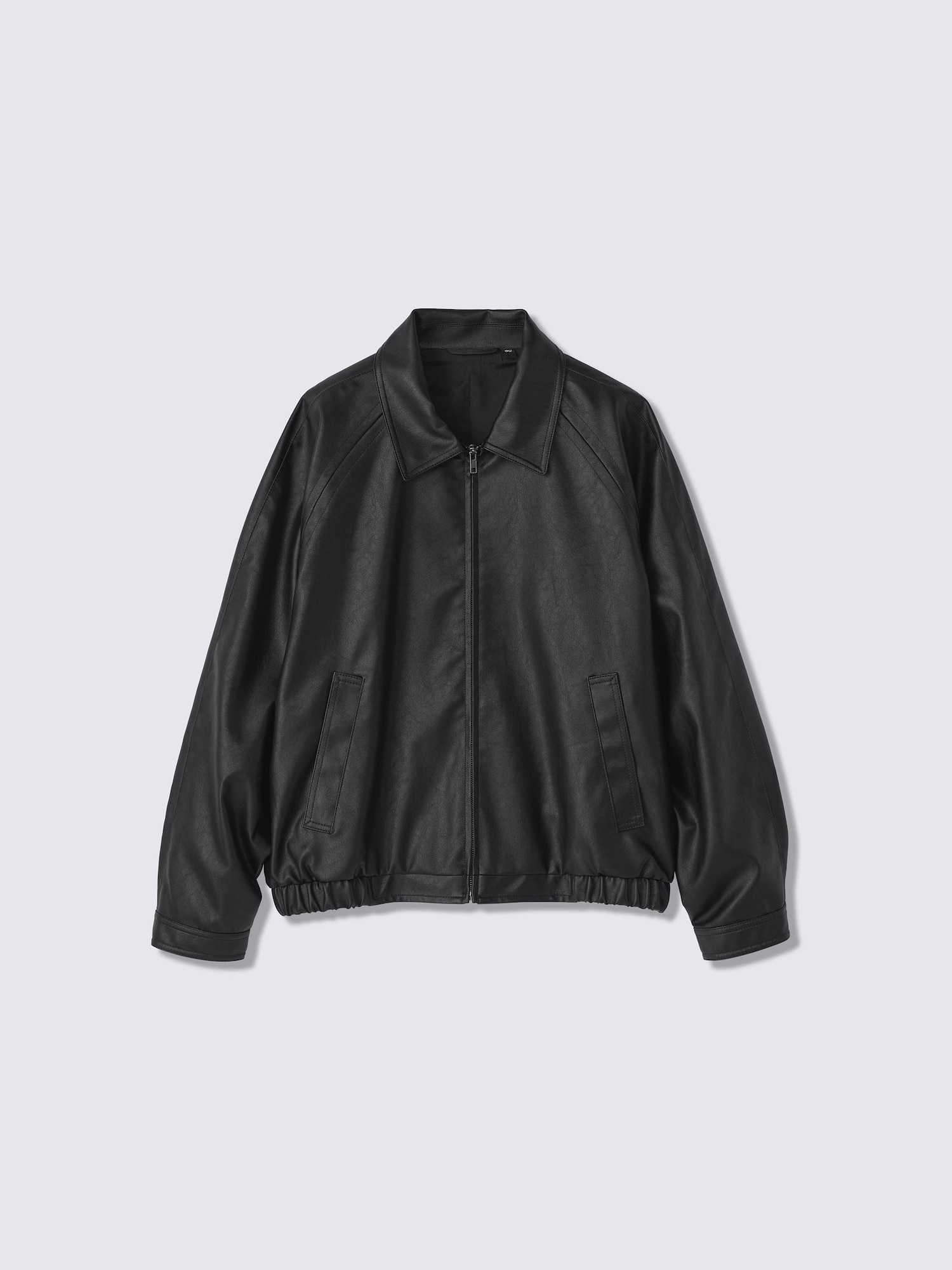 GU公式 | フェイクレザージップブルゾン(メンズ)