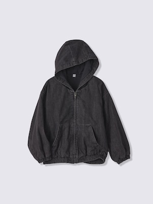 KIDSデニムパデッドジップアップパーカUL