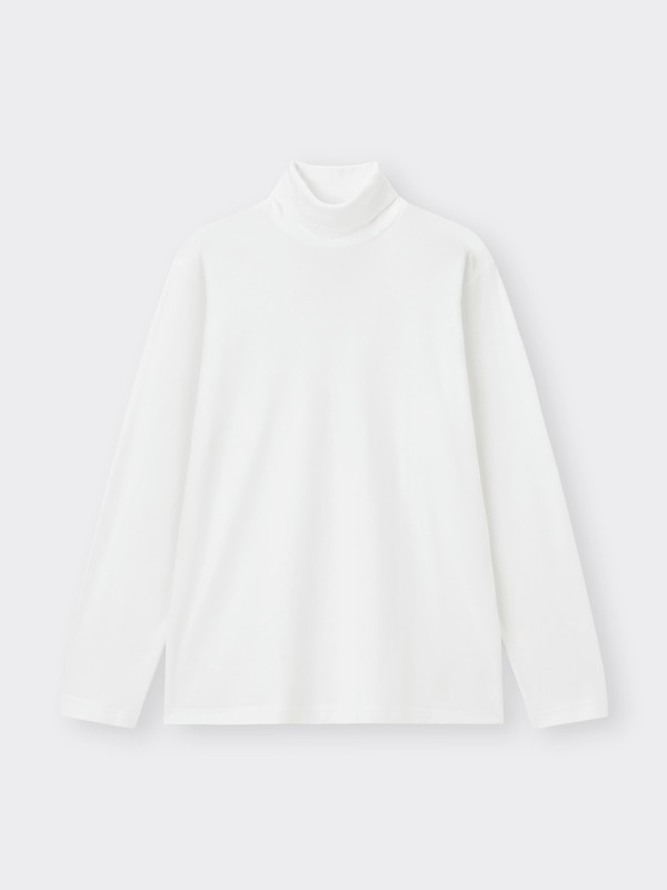 Soft Cotton Turtleneck T-Shirt