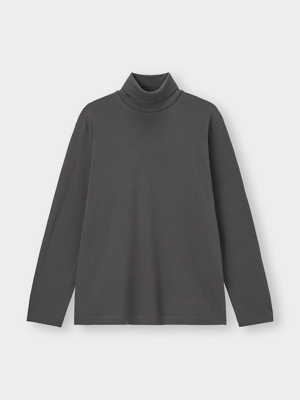 Soft Cotton Turtleneck T-Shirt