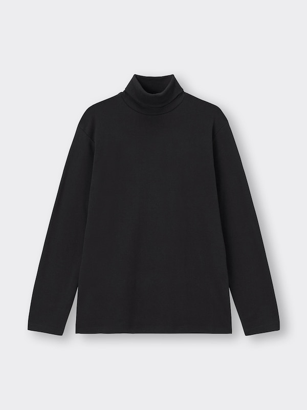 Soft Cotton Turtleneck T-Shirt