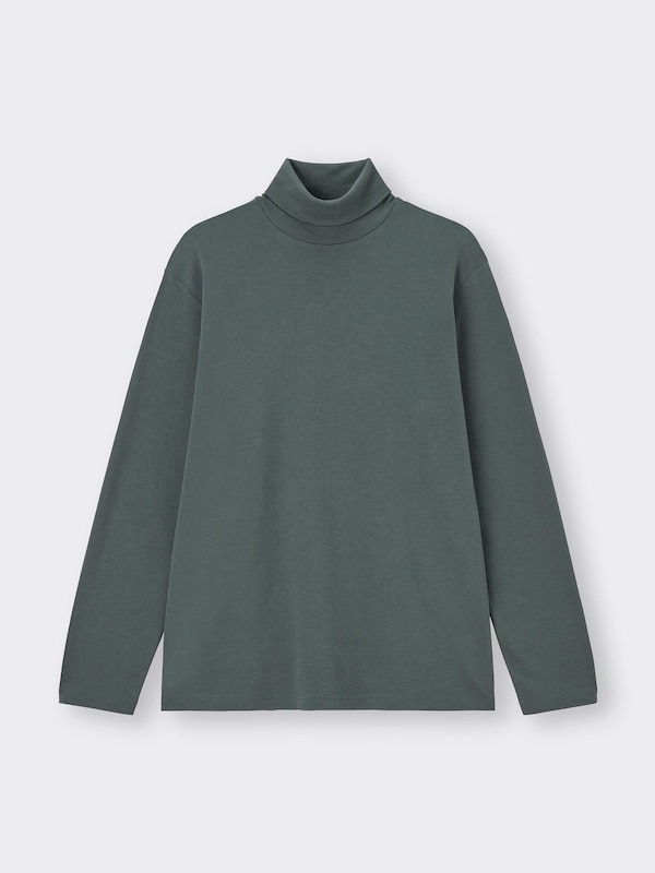 Soft Cotton Turtleneck T-Shirt