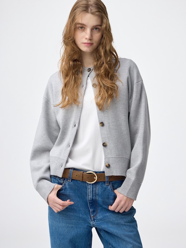 Circle Buckle Wide Belt