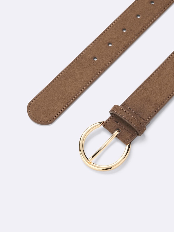 Circle Buckle Wide Belt