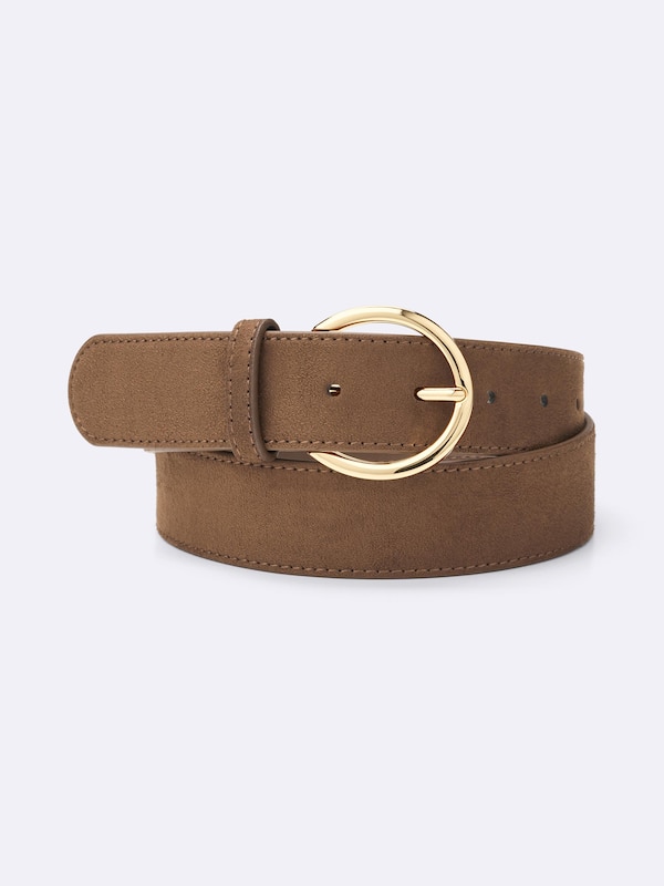 Circle Buckle Wide Belt