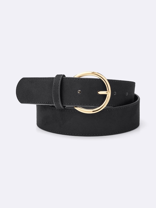 Circle Buckle Wide Belt