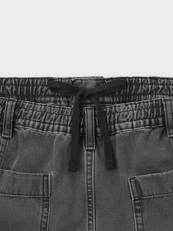 Denim Super Wide Cargo Pants