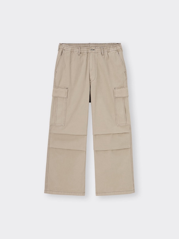 Denim Super Wide Cargo Pants