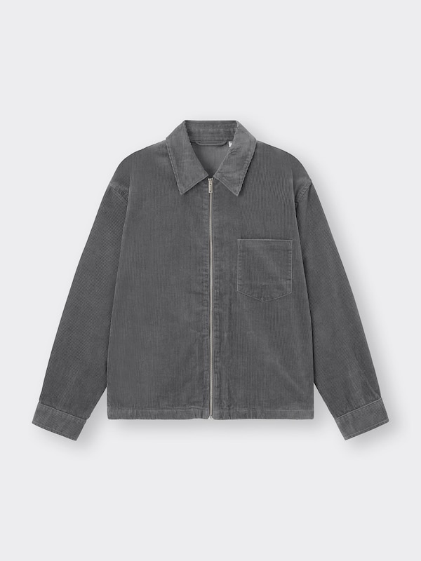 Corduroy Zip-Up Shirt