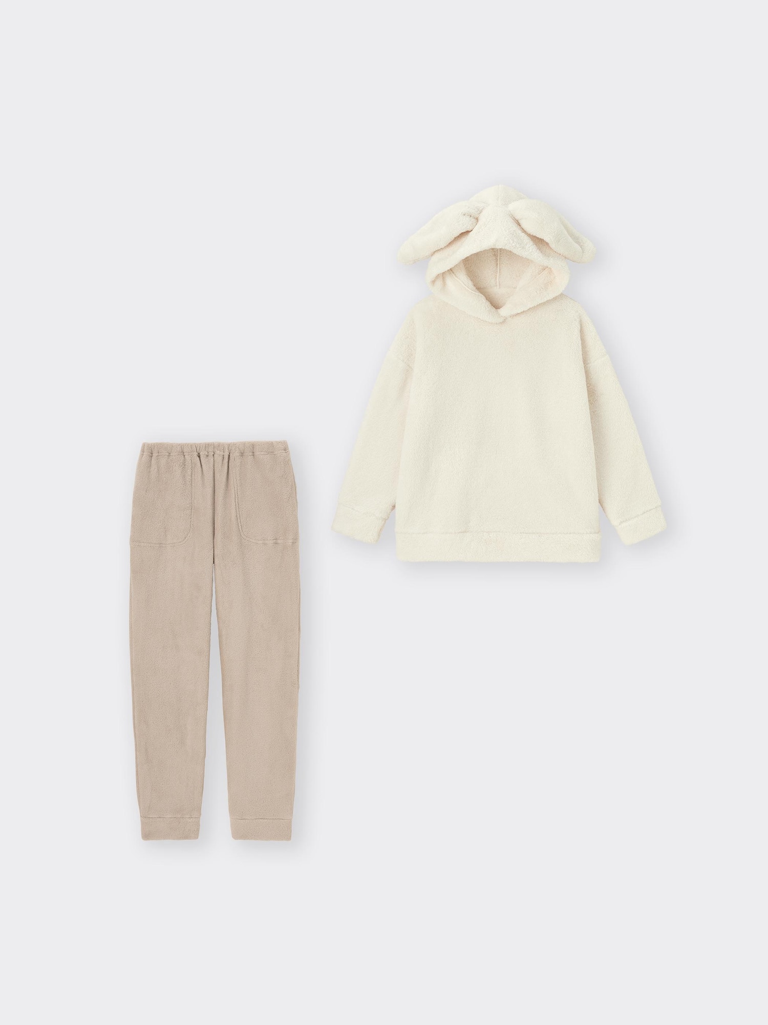 Women's Marshmallow Feel Hoodie Set Rabbit | GU US
