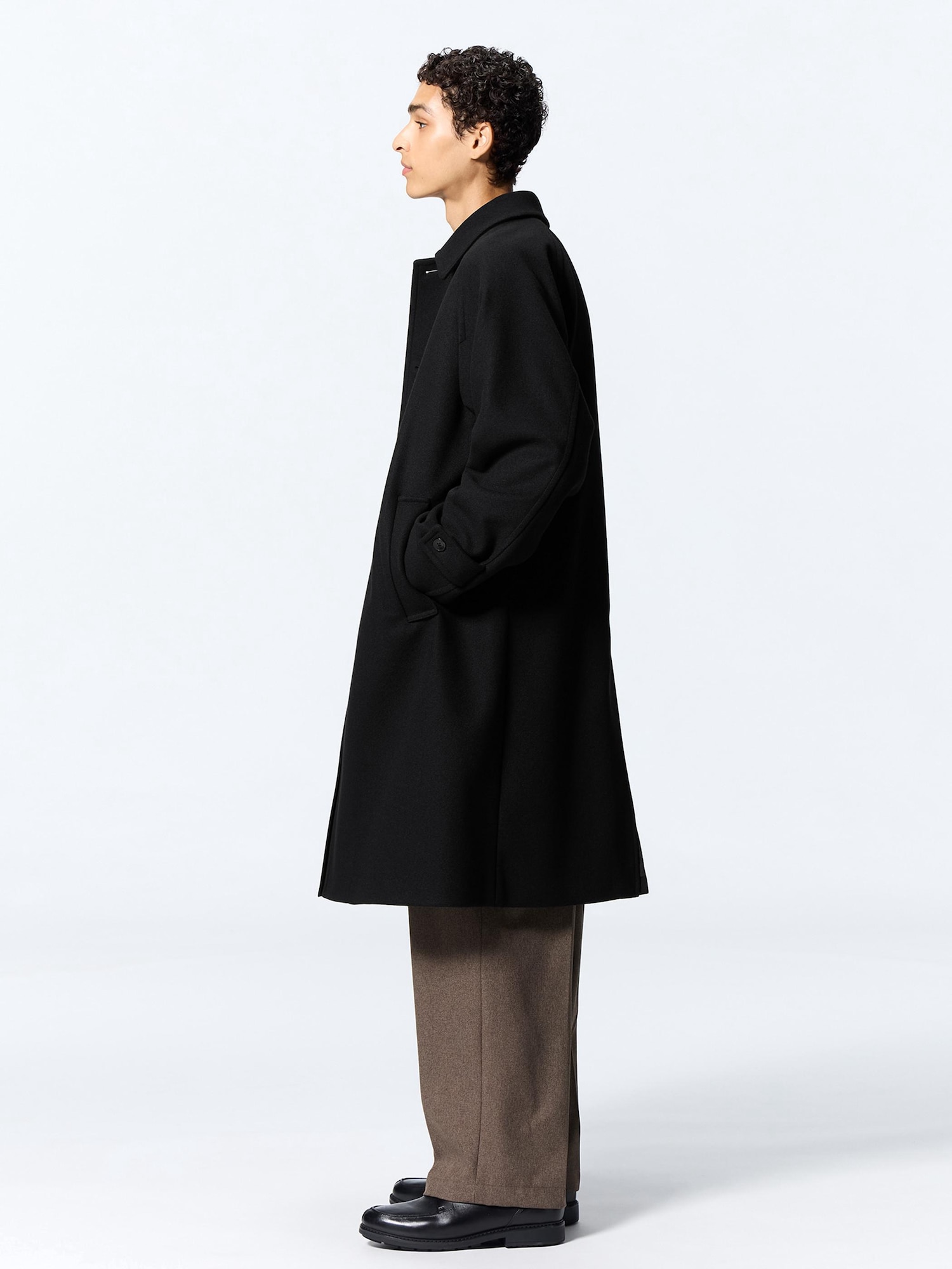 COZY MELTON Balmacaan Coat | GU US