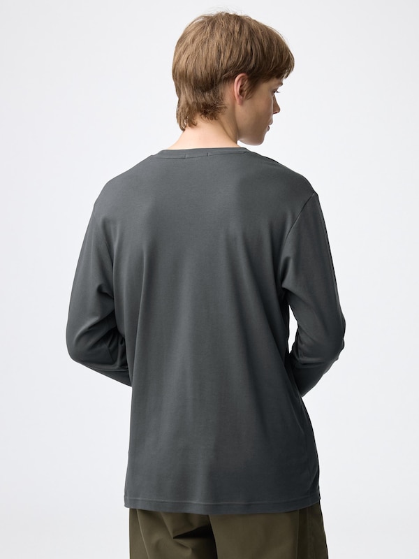 Soft Cottoncrew Neck T-Shirtlong Sleeve