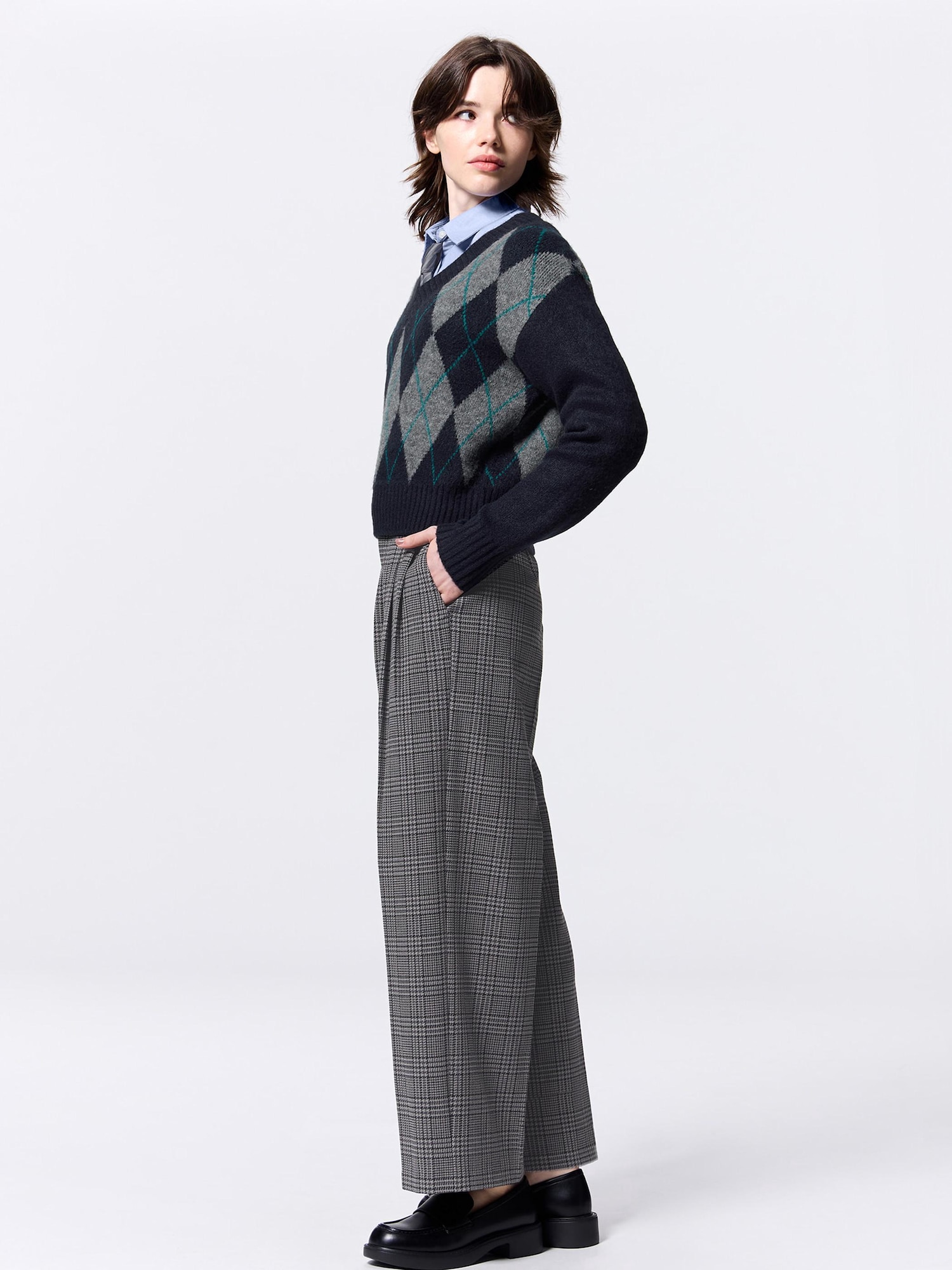MIX TUCK DESIGN WIDE STRIPE SLACKS【OFF WHITE】 |